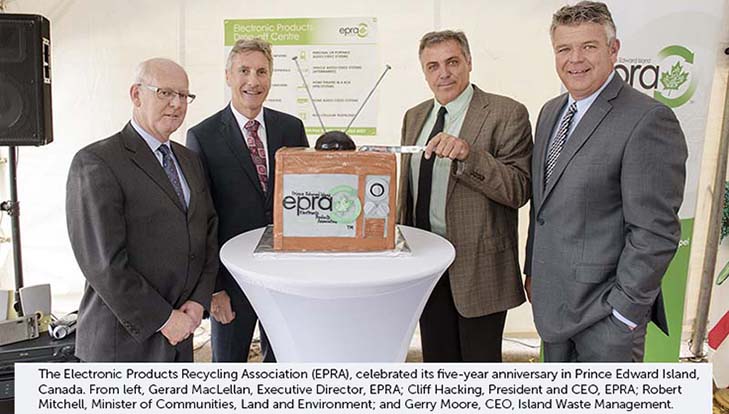 Electronic Products Recycling Association celebrates five years in Prince Edward Island