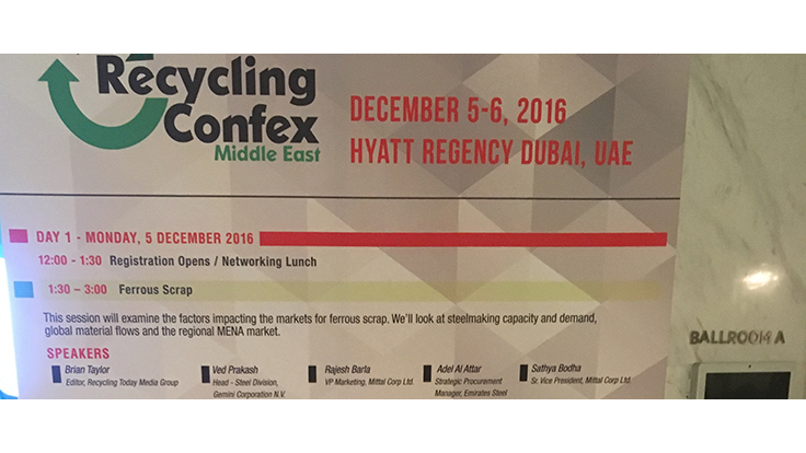 2016 Recycling Confex Middle East: Which way next?
