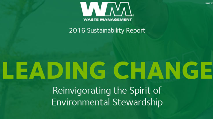 Waste Management reaches sustainability benchmarks