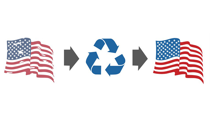 Advanced Disposal facilities recycle American flags