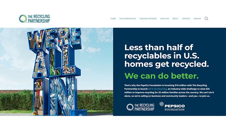 The Recycling Partnership, PepsiCo Foundation partner to drive investment in residential recycling