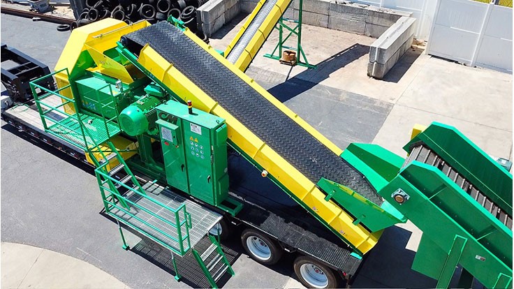CM mobile tire shredding systems used in Africa