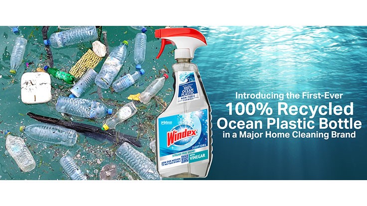 SC Johnson launches Windex bottle made completely from ocean plastics