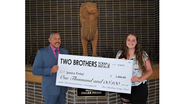 Two Brothers Scrap Metal grants environmental conservation scholarship 