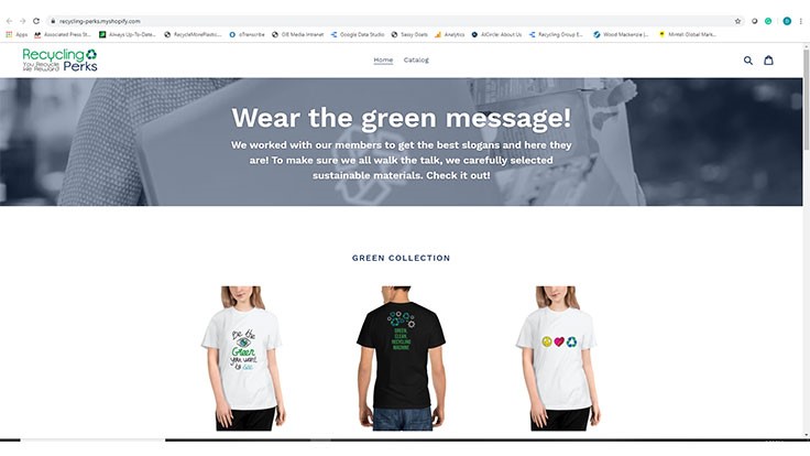Verde launches store with Recycling Perks member T-shirt slogans