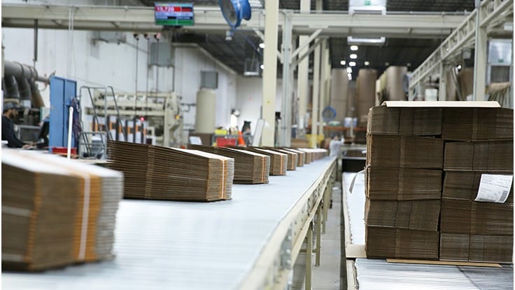 cardboard box production