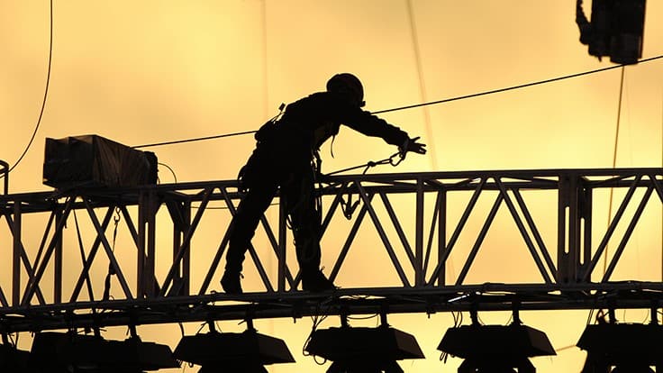 worker on bridge