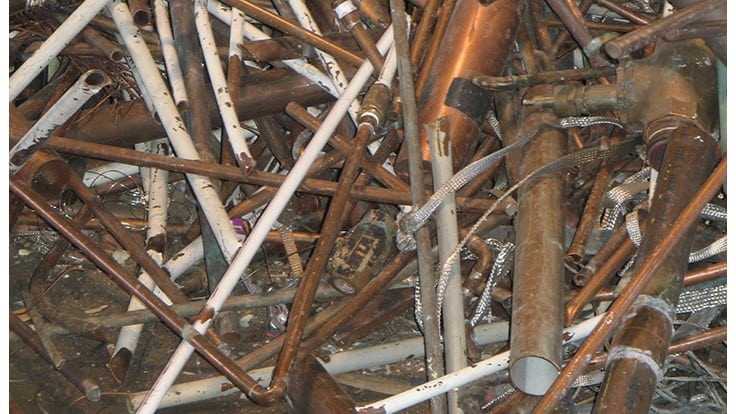 copper tubes recycling