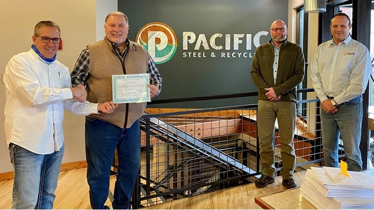 pacific recycling certificate