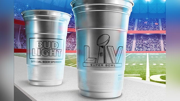 Ball recyclable Aluminum Cups for 2021 Super Bowl