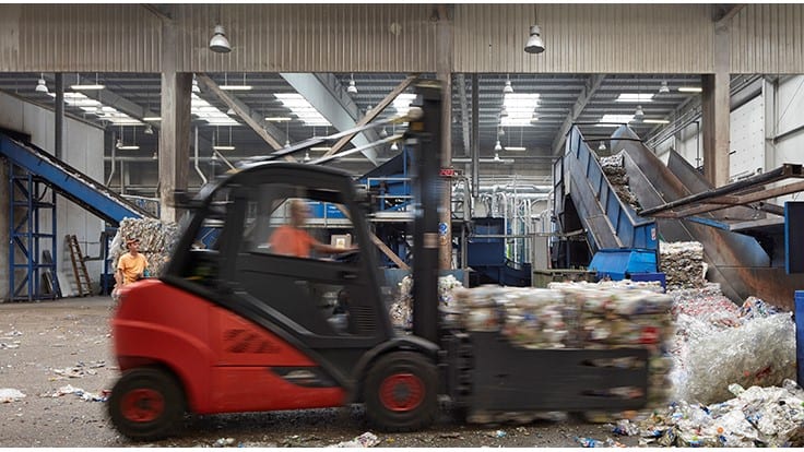 plastic recycling forklift