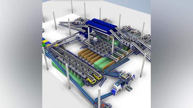 Stadler released a 3D drawing of the new mechanical sorting plant in Brazil