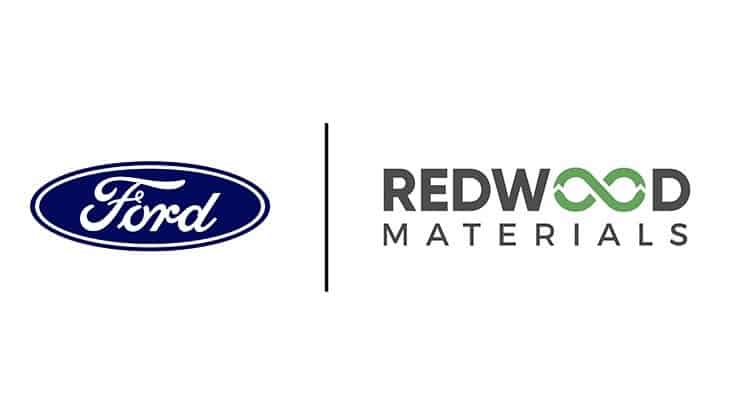 Ford and Redwood Materials logos