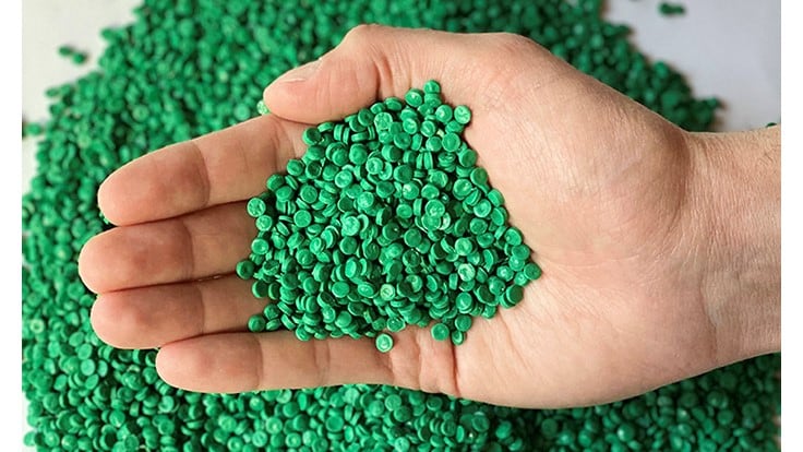 green recycled plastic