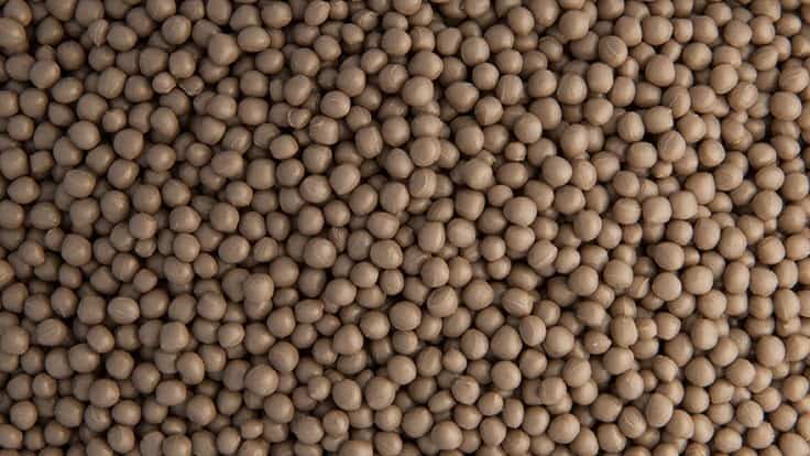 grey plastic pellets