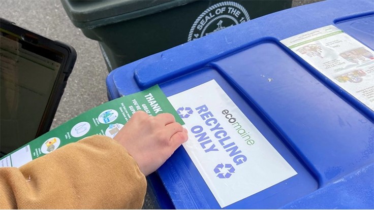 ecomaine recycling tag