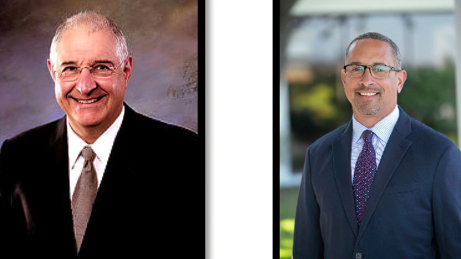 Headshots of current Mt. Diablo Resource Recovery CEO Ronald J. Proto and incoming CEO Kish Rajan. 