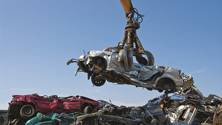 auto recycling crane