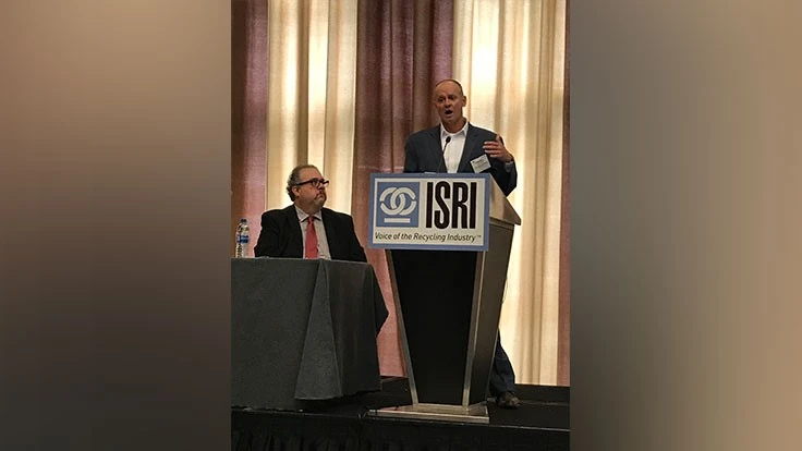 From left: Randy Goodman of Greenland (America) Inc. and Darrell Fletcher of Huntington Bank at ISRI's Copper Roundtable