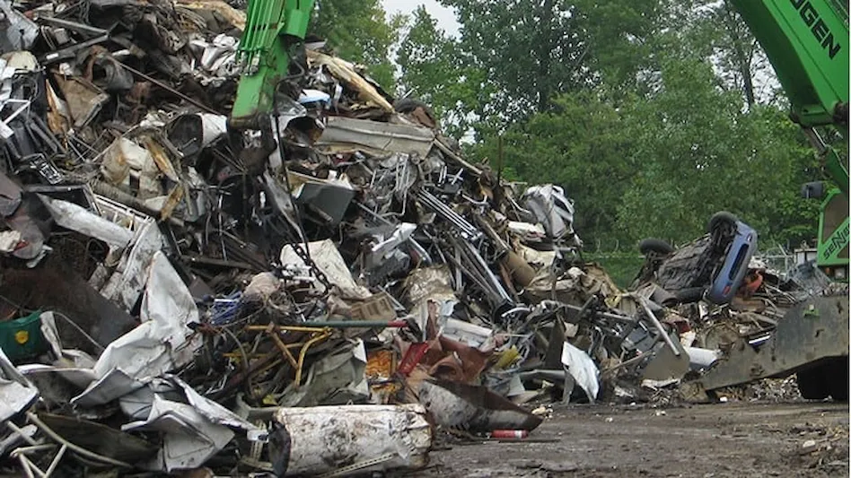 scrap recycling pile