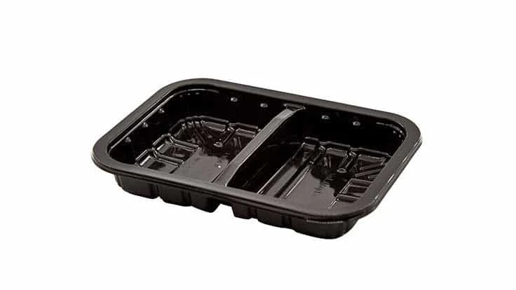 Black plastic tray
