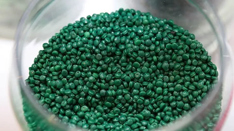 green plastic pellets