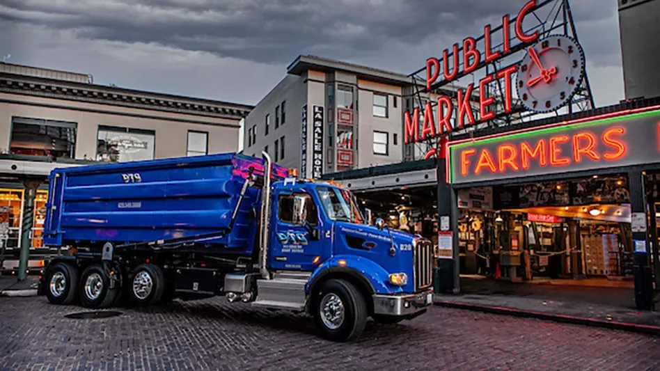 dtg roll-off truck pike place market