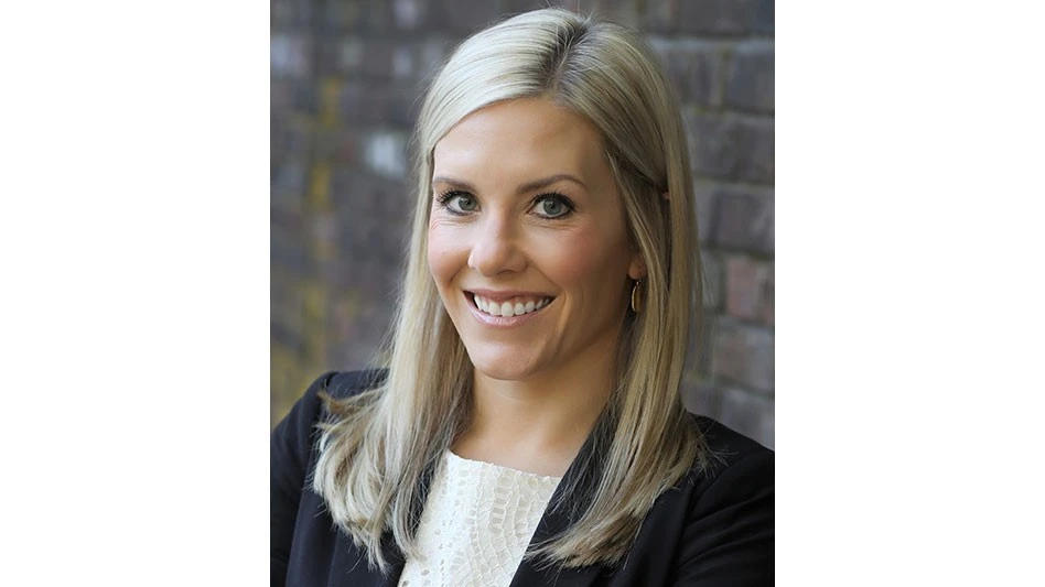 smiling blonde woman