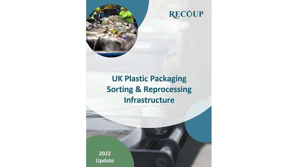a graphic of the cover of a UK recycling report