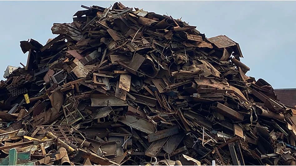 pile of ferrous scrap