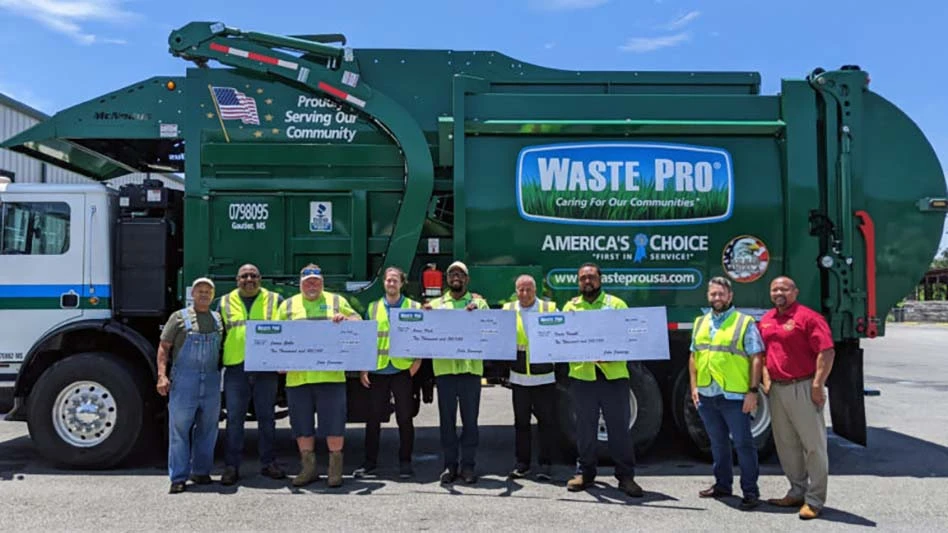 Wastepro safety awardees
