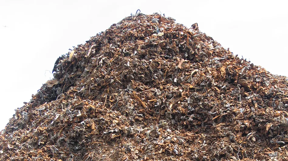 steel recycling pile