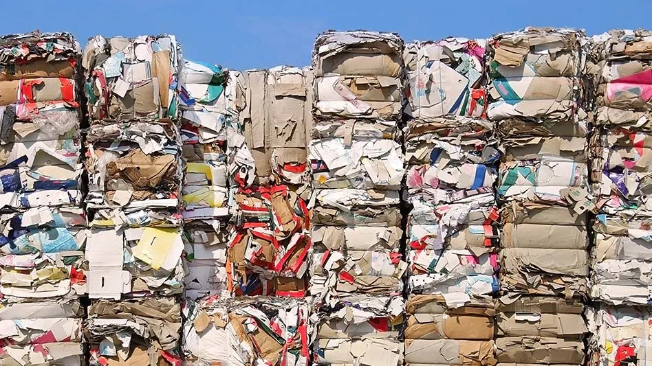 bales of mixed paper