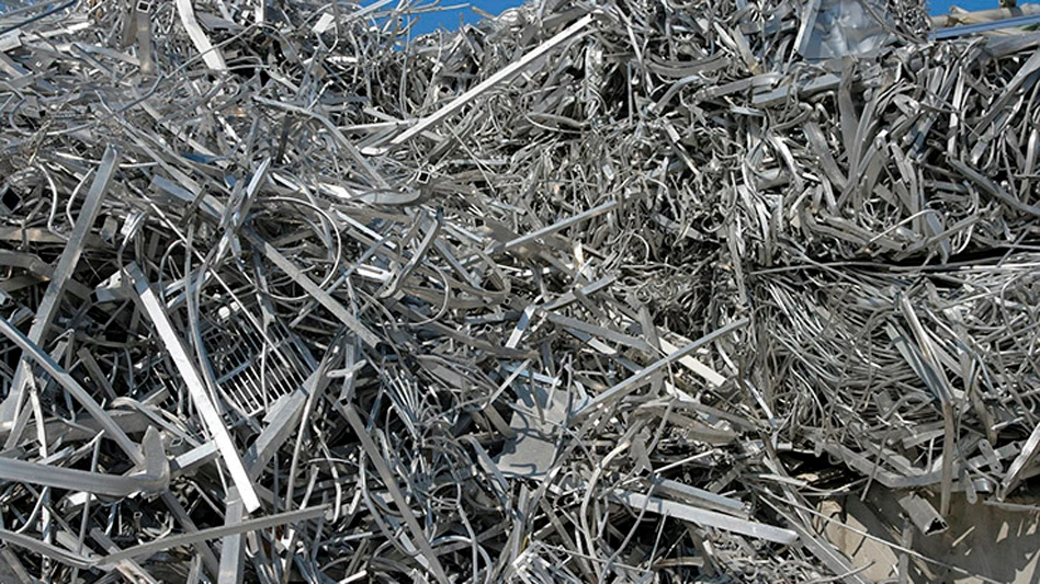 a pile of aluminum scrap