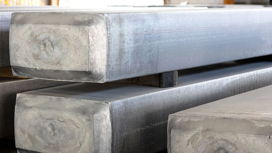 aluminum slabs stacked on one another