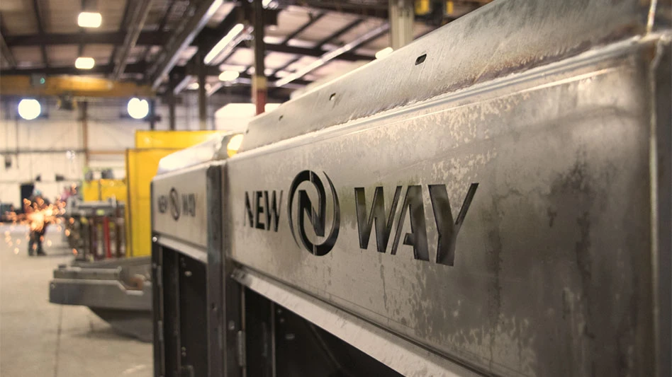 hình ảnh sàn sản xuất theo cách mới với logo công ty