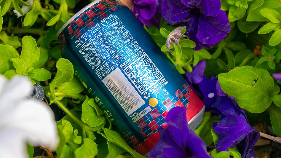 aluminum can with qr code