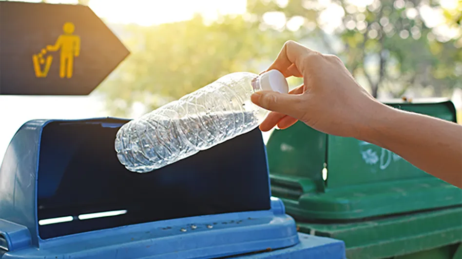 plastic bottle recycling bin