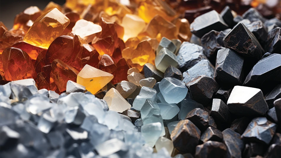 Piles Of rare earth elements mined and refined