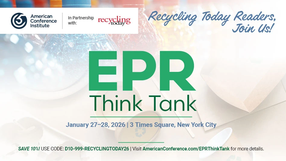 epr think tank graphic with aci and recycling today logos