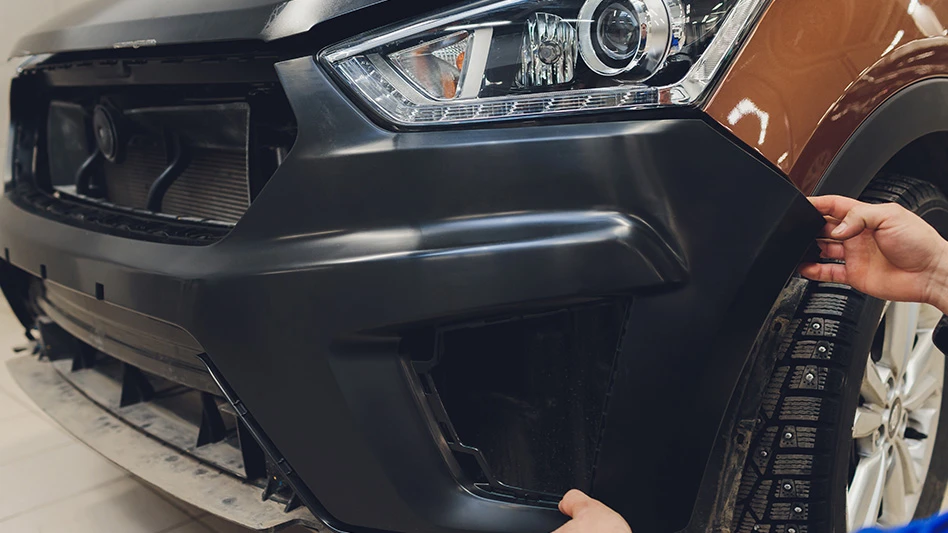 Repairing a plastic automotive bumper