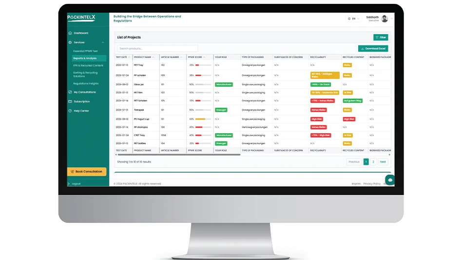 A computer monitor with a software program displayed on it.