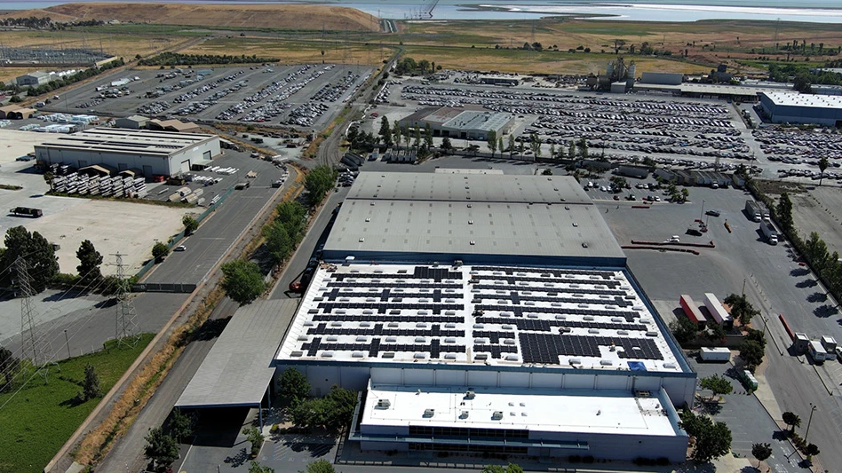 An aerial look at BLT Enterprises' material recovery facility in Fremont, California