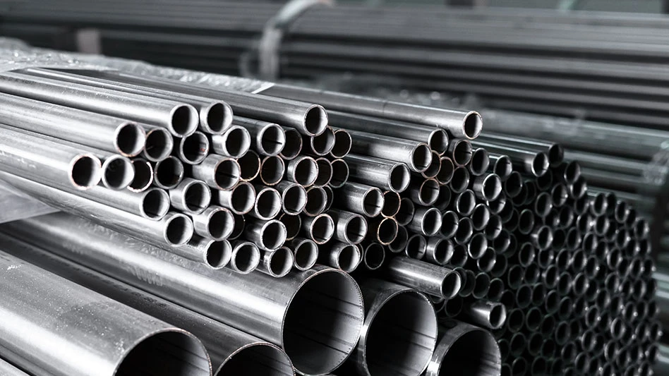 stacks of different sized steel pipes