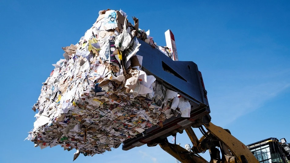 a bale of paper for recycling