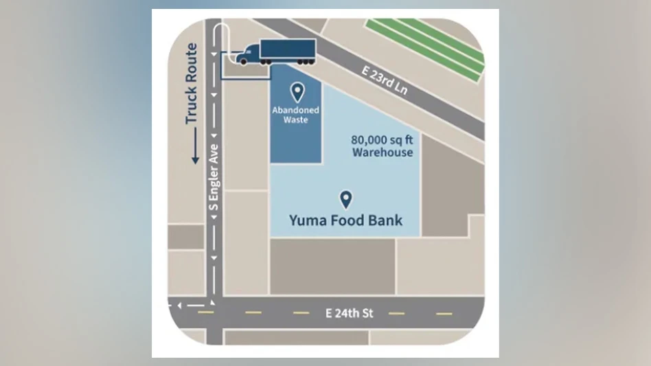 Warehouse location map.