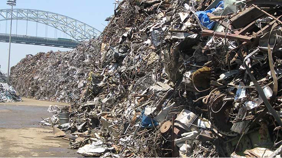 steel recycling pile