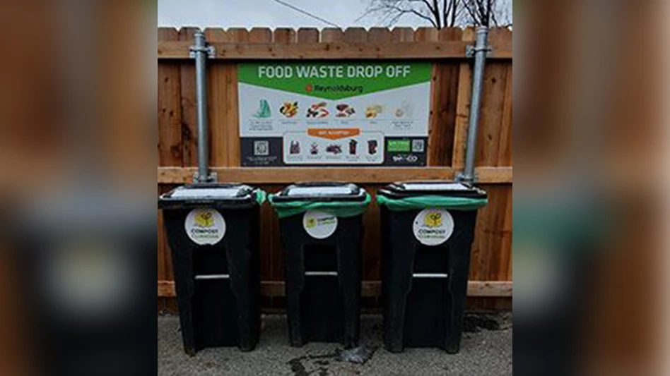 food waste drop off green bins