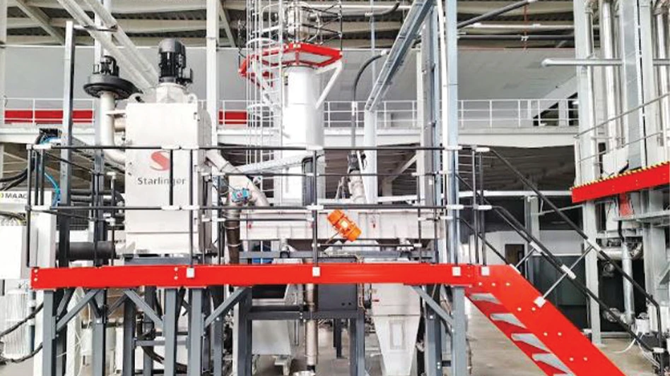 Equipment used for the recycling of plastics.