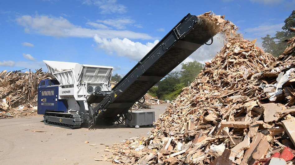 lindner shredder wood processing